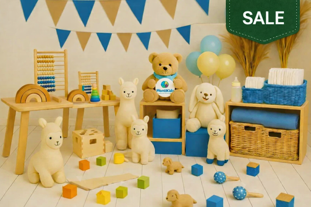 discounted Montessori toys, kids furniture and balance bikes
