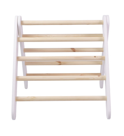 Ladder With a Slide-Climbing Wall - White