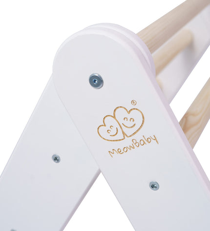 Ladder With a Slide-Climbing Wall - White
