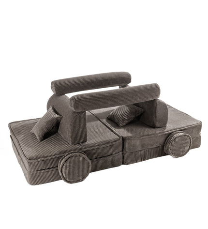 Large Modular Sofa for Kids - Premium Corduroy Brown