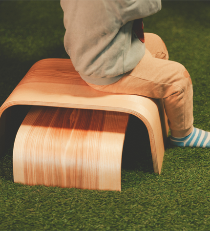 Adjustable Wooden Step Stools - Set of 2