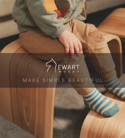 Adjustable Wooden Step Stools - Set of 2