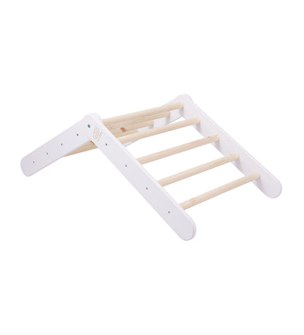 Ladder With a Slide-Climbing Wall - White