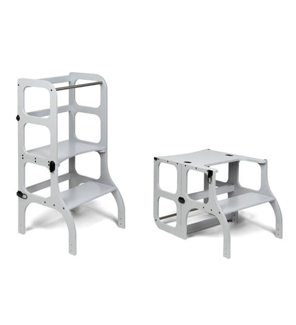 STEP'n'SIT® Convertible 2-in-1 Helper Tower/Table - Grey