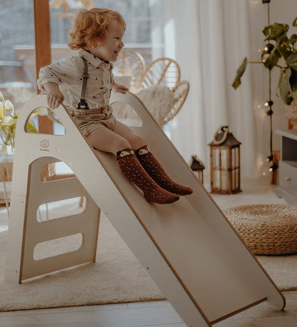 Wooden Indoor Scandi Slide for Children 87x46cm