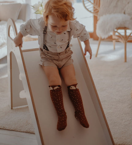 Wooden Indoor Scandi Slide for Children 87x46cm