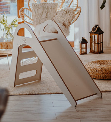 Wooden Indoor Scandi Slide for Children 87x46cm