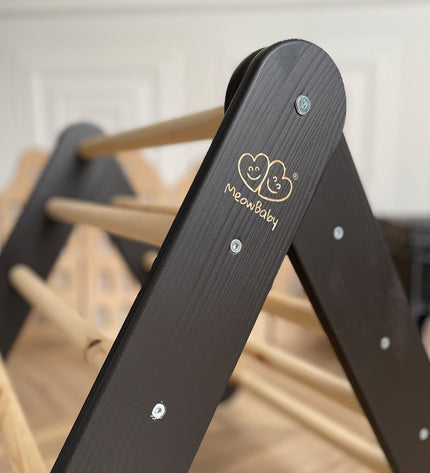 Ladder with a Slide-Climbing Wall - Black
