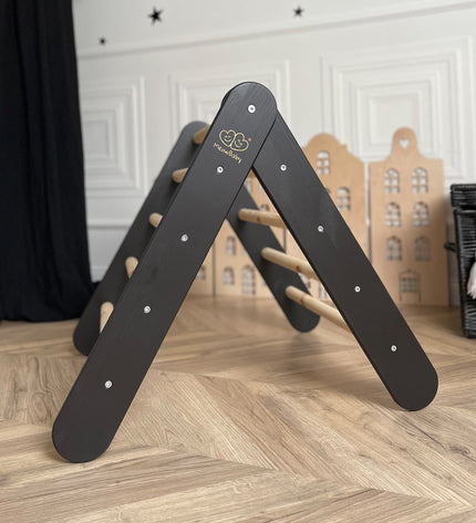 Ladder with a Slide-Climbing Wall - Black