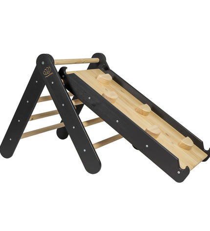 Ladder with a Slide-Climbing Wall - Black