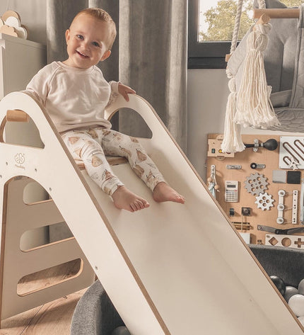 Wooden Indoor Scandi Slide for Children 87x46cm