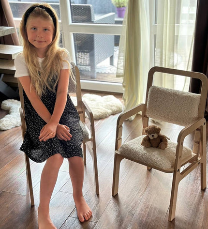 Adjustable Children Chair Luula - Vanilla Lamb