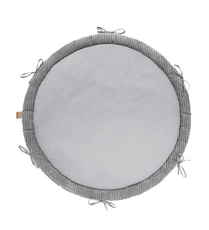 Baby Nest & Play Mat With Crib Bumper Braid - Grey