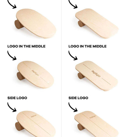 Round Balance Board With Exercise Roll - Centered Logo