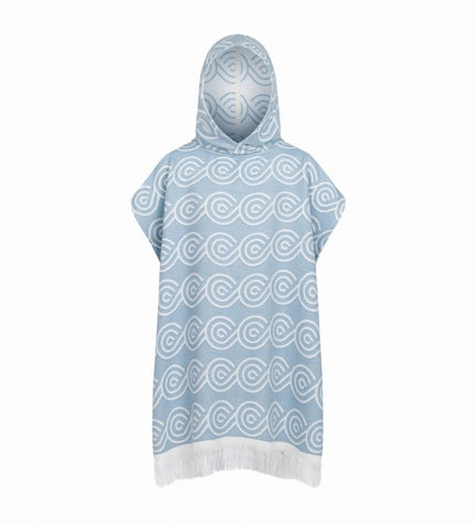 Bamboo Kids Bath Poncho - Light Blue