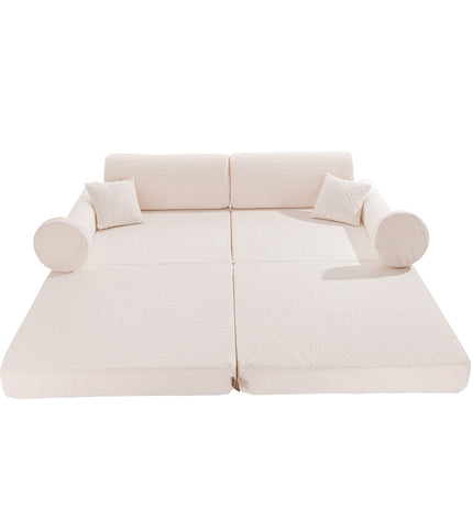 Large Modular Sofa for Kids - Premium Boucle, White