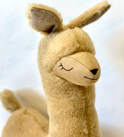 Soft Toy-Pillow Alpaca - Rusty Brown