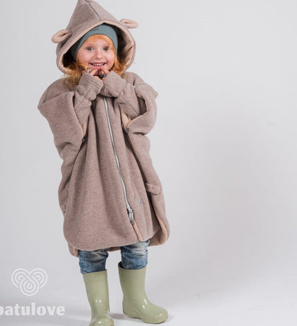 Car Poncho For Kids - Lamb Beige