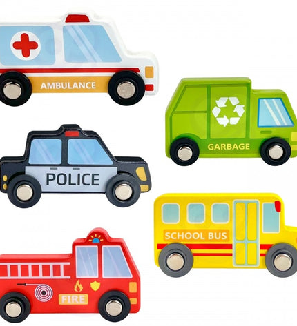 City Vehicles in Boxes Puzzle Cubes