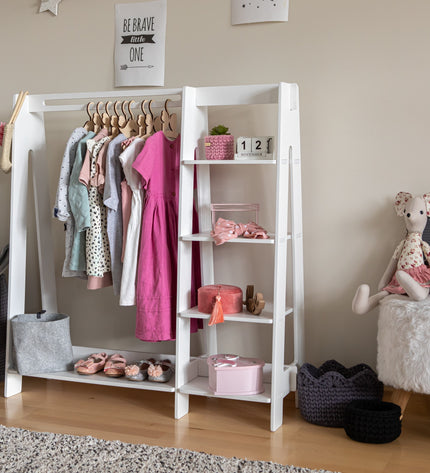 Clothing Rack with Shelves for Toddlers
