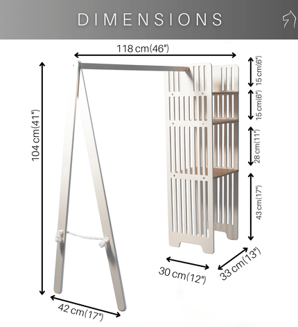 Kids Wooden Clothing Rack