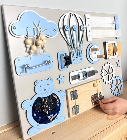Extra small busy board with doors (30×40 cm)