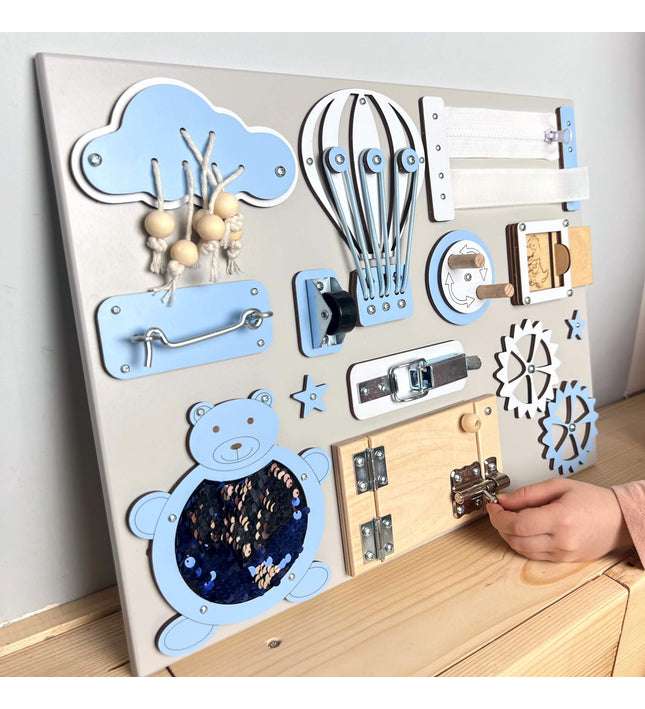 Extra small busy board with doors (30×40 cm)