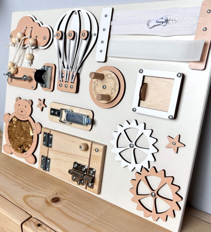 Extra small busy board with doors (30×40 cm)