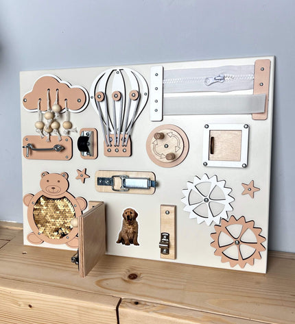 Extra small busy board with doors (30×40 cm)