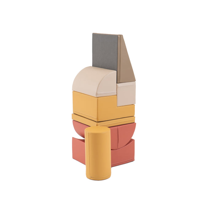 Soft Play 8 Foam Block Set - Pastel Pink Adventurer