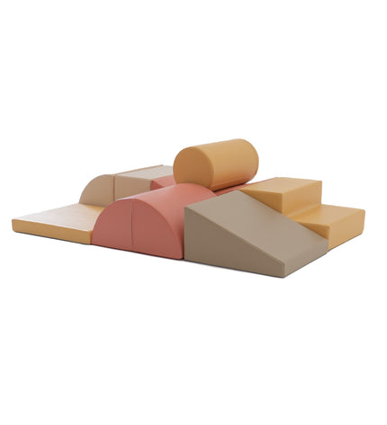 Soft Play 8 Foam Block Set - Pastel Pink Adventurer