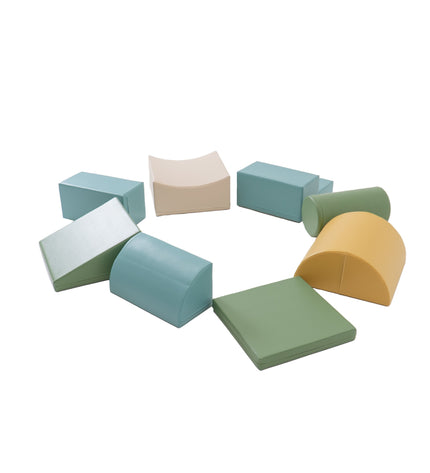 Soft Play 8 Foam Block Set - Pastel Turquoise Adventurer