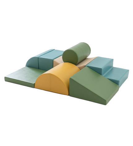Soft Play 8 Foam Block Set - Pastel Turquoise Adventurer