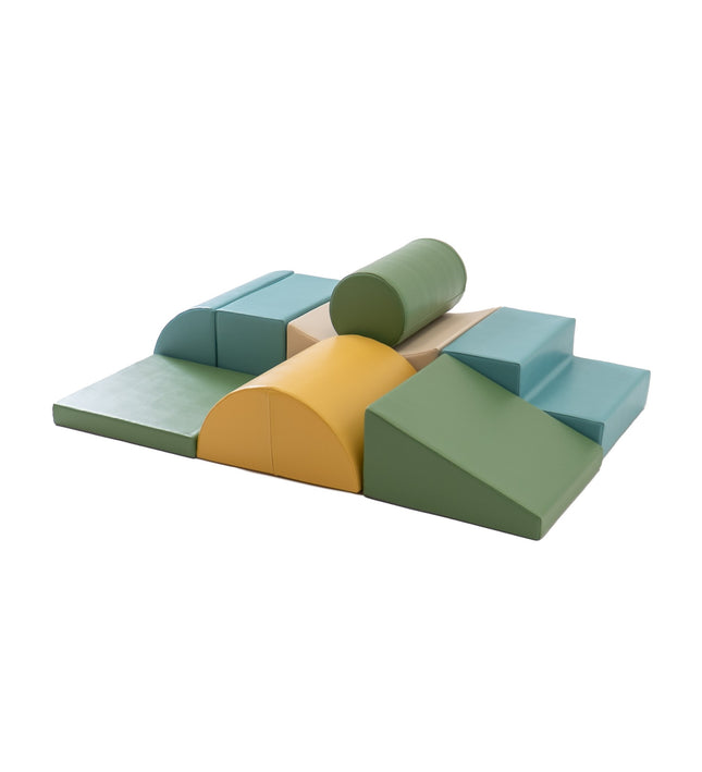 Soft Play 8 Foam Block Set - Pastel Turquoise Adventurer