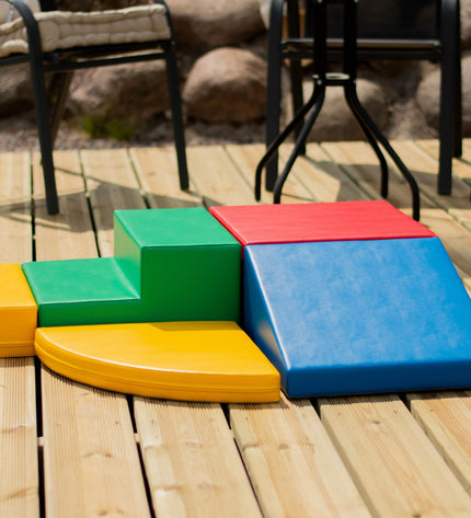 Soft Play 5 Foam Block Set - Multi Color Corner Climber