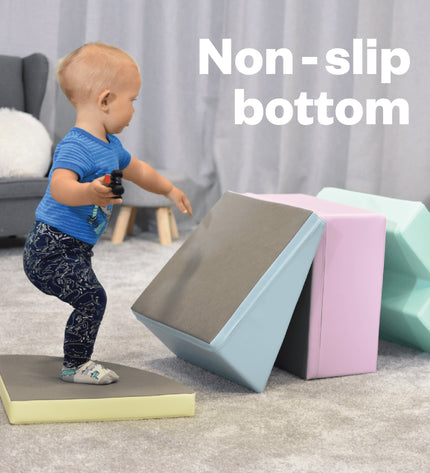 Soft Play 5 Foam Block Set - Light Pastel Corner Climber