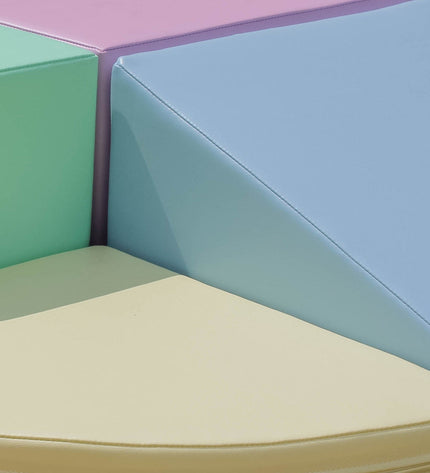 Soft Play 5 Foam Block Set - Light Pastel Corner Climber