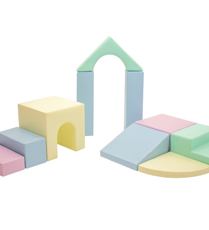 Soft Play 10 Foam Block Set - Light Pastel Creativity