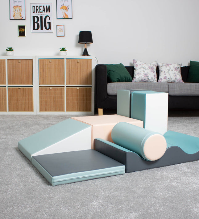 Soft Play 7 Foam Block Set - Light Pastel Discoverer