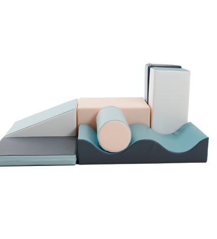 Soft Play 7 Foam Block Set - Light Pastel Discoverer