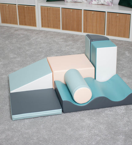 Soft Play 7 Foam Block Set - Light Pastel Discoverer