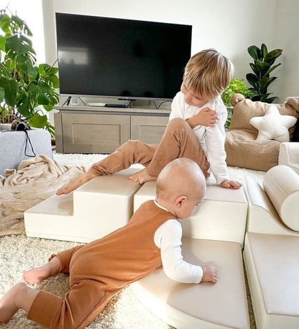 Soft Play 6 Foam Block Set - Beige Explorer