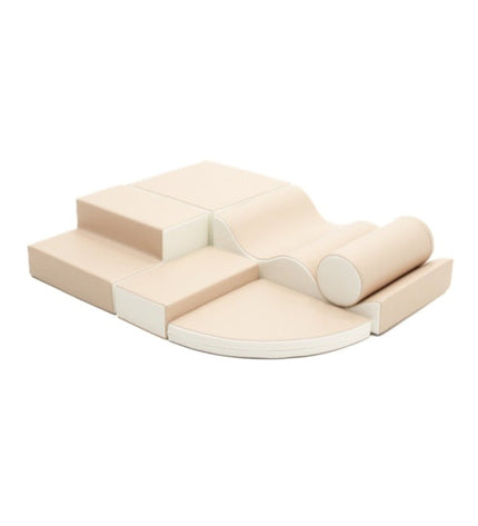 Soft Play 6 Foam Block Set - Beige Explorer