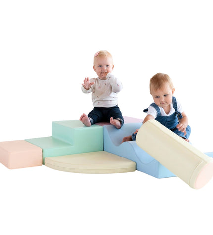 Soft Play 6 Foam Block Set - Light Pastel Explorer