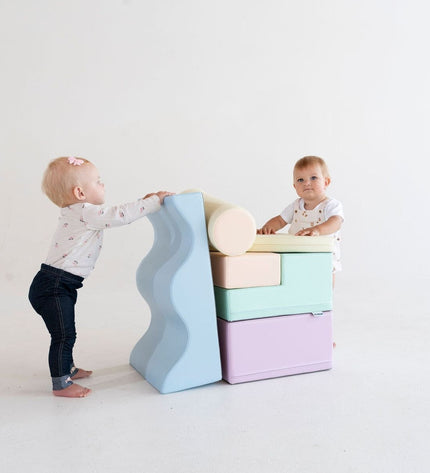 Soft Play 6 Foam Block Set - Light Pastel Explorer