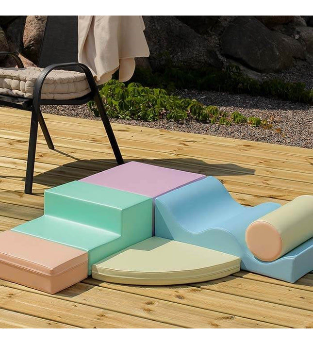 Soft Play 6 Foam Block Set - Light Pastel Explorer