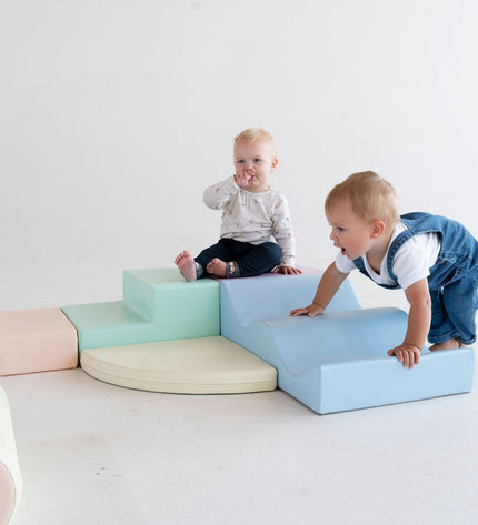 Soft Play 6 Foam Block Set - Light Pastel Explorer