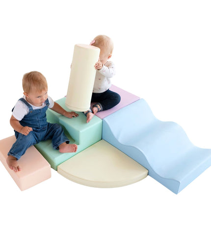 Soft Play 6 Foam Block Set - Light Pastel Explorer