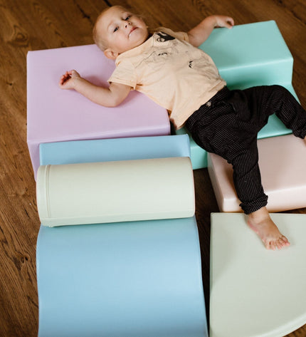 Soft Play 6 Foam Block Set - Light Pastel Explorer