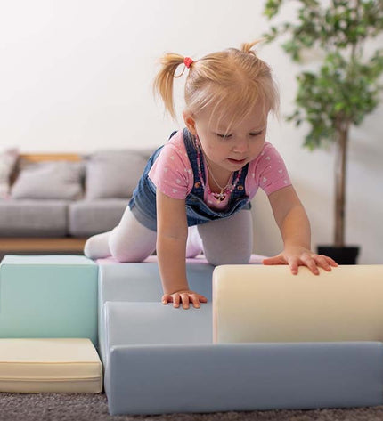 Soft Play 6 Foam Block Set - Light Pastel Explorer